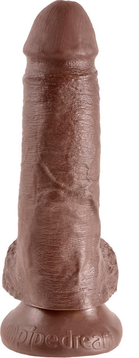 Pipedream King Cock realistische dildo 7 Inch Cock - With Balls bruin - 7