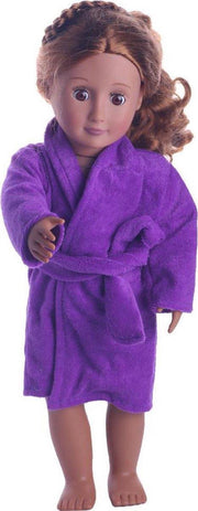 Dolldreams | Poppenkleding voor pop tot 43CM - Paarse Badjas - Past op Baby Born
