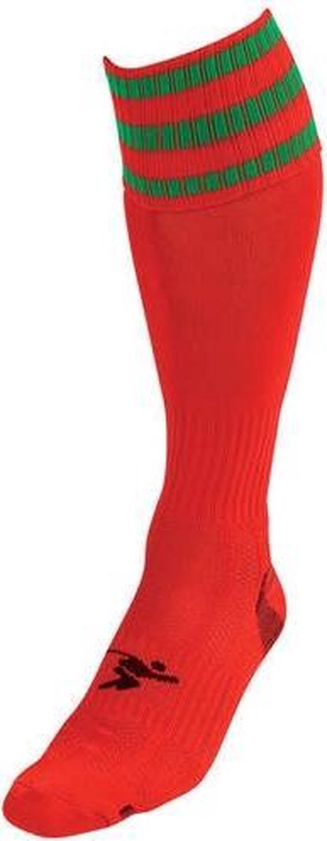 Precision Voetbalsokken Pro Unisex Nylon Rood/groen Maat 40-44