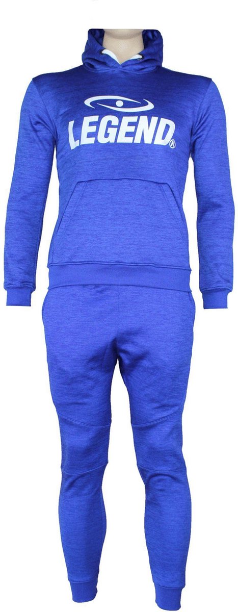 Joggingpak dames/heren met hoodie blauw  XXL