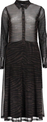 Dress Mesh Aop Zebra En Stars 07655 20 Sand/black Combi