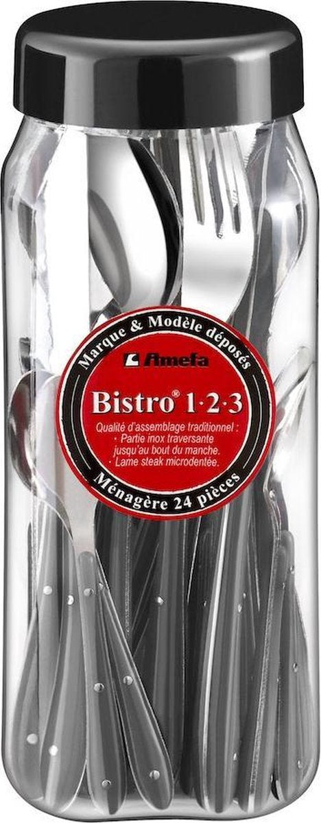Bestekset Amefa Bistro 1-2-3 (24 pcs) Roestvrij staal