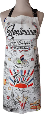 Memoriez Keukenschort Amsterdam Snack Specialiteiten 100% Katoen