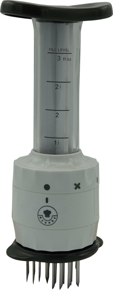 4cookz® Marinadeinjector 2-in-1 tenderizer met marinade injector