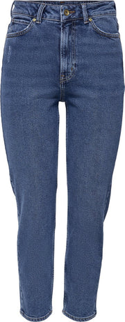 JdY JDYKAJA LIFE HI STRGHT ANK DNM MB Dames Straight Fit Jeans - Maat W33 x L32