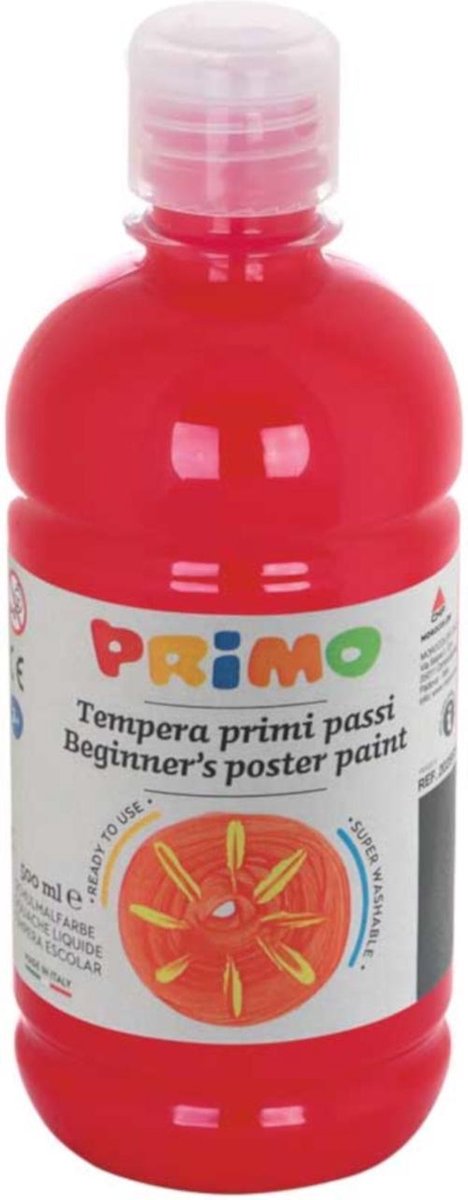 Primo Plakkaatverf Tempera 500 Ml Scharlaken
