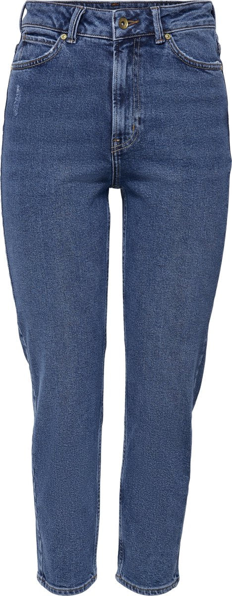 JdY JDYKAJA LIFE HI STRGHT ANK DNM MB Dames Straight Fit Jeans - Maat W25 x L32