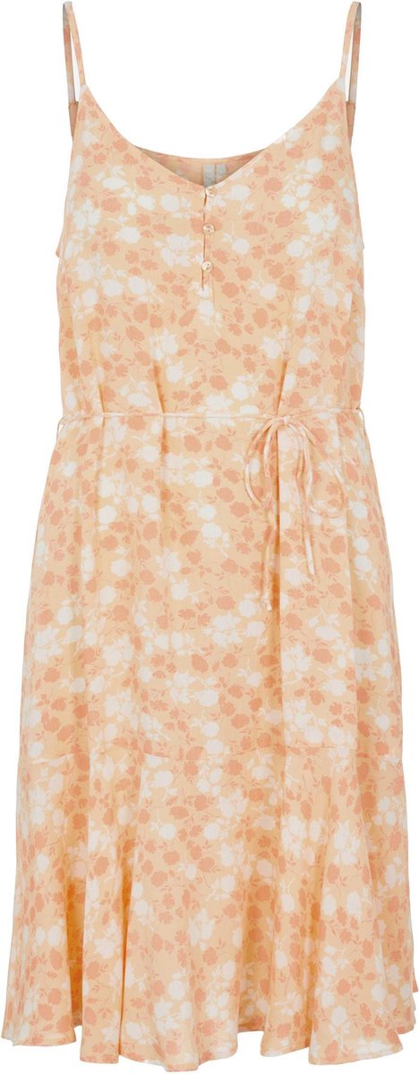 Pieces PCNYA SLIP BUTTON DRESS Apricot Cream Dames Jurk - Maat XL