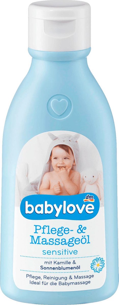 babylove Baby Massageolie gevoelig met kamille en zonnebloemolie (250 ml)