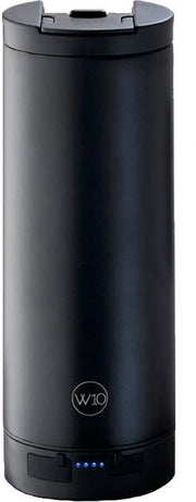 W10 Oxford - RVS thermos/reisbeker met powerbank voor wireless of bedraad opladen - 455 ml - Zwart