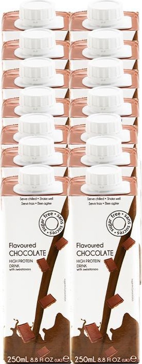Protiplan | Tray Drinkpakjes Chocolade | 14 x 250 ml | Voordeelpak | Snel afvallen zonder poespas!