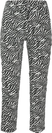 Cassis - Broek met zebraprint - Zwart