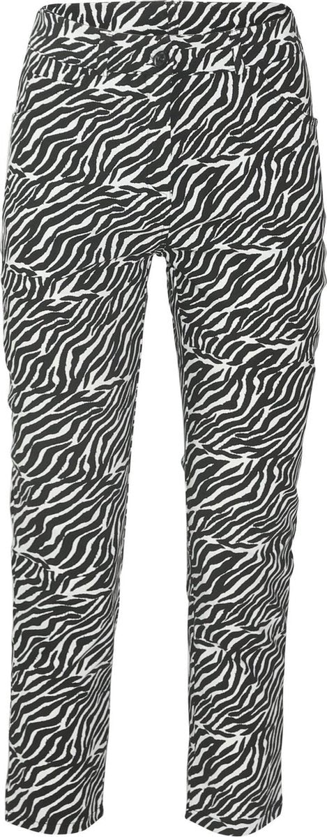Cassis - Broek met zebraprint - Zwart
