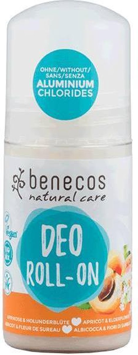 Benecos Rollerdeodorant Natural Apricot Elderflower 50 Ml Vegan