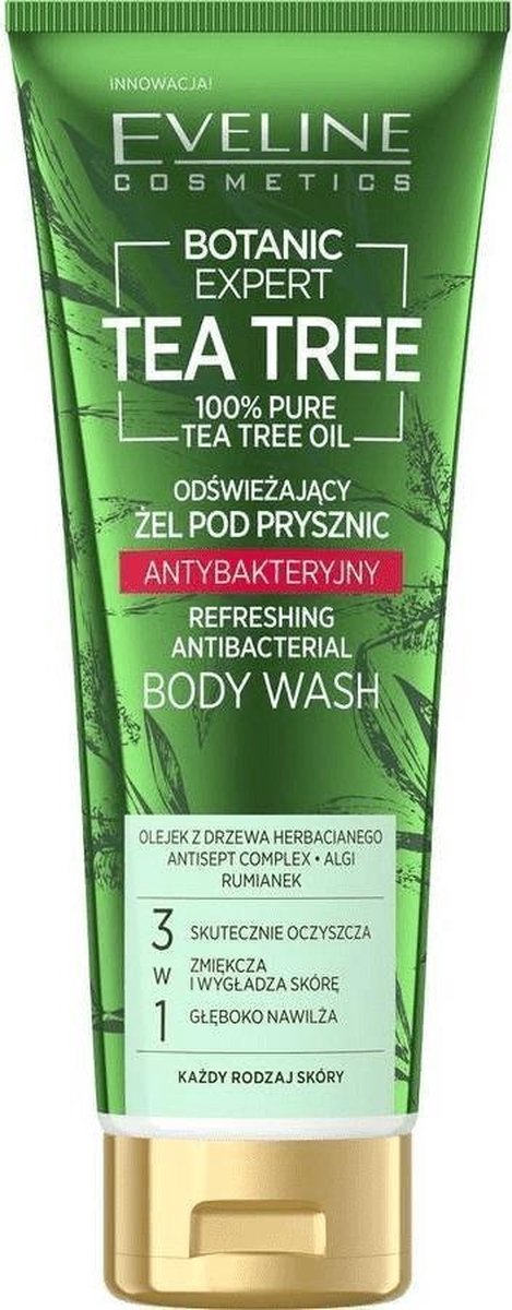 Eveline Cosmetics Botanic Expert Tea Tree Refreshing Body Wash Gel 250ml.