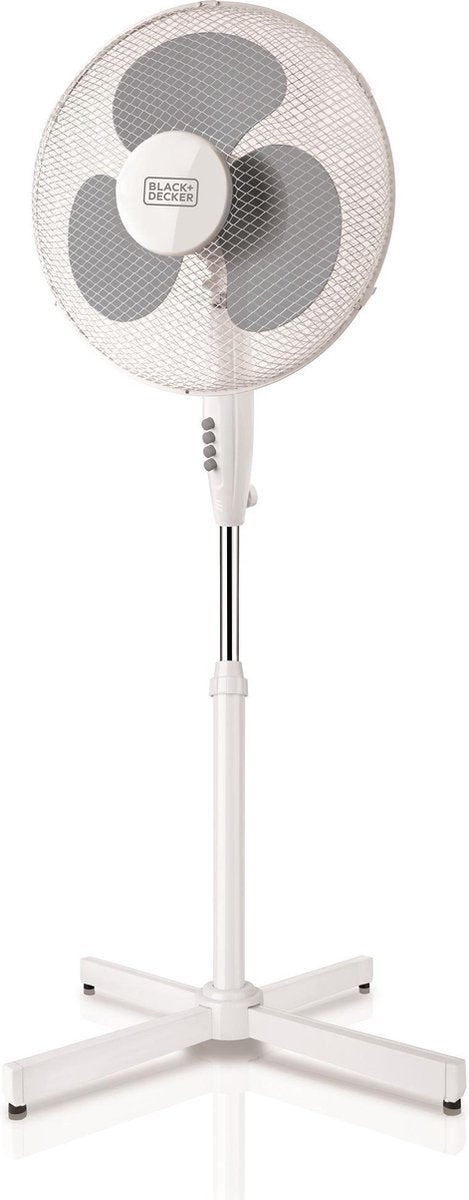 BLACK+DECKER Vloerventilator BXEFP40E - Oscillerend - 3 Windsnelheden - Wit
