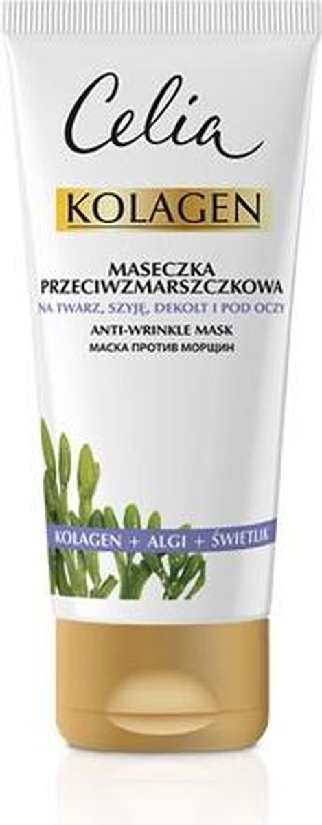 Celia - Collagen Anti-Wrinkle Mask For Face Neck Décolletage And Under Eyes Algae & Skylight 60Ml