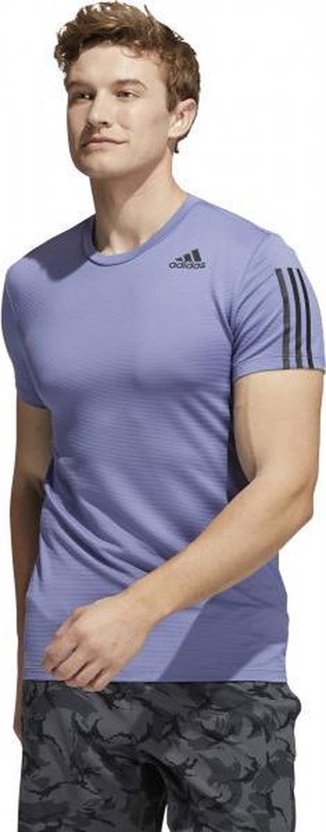 adidas Aero 3S Shirt Heren - blauw/zwart - maat S
