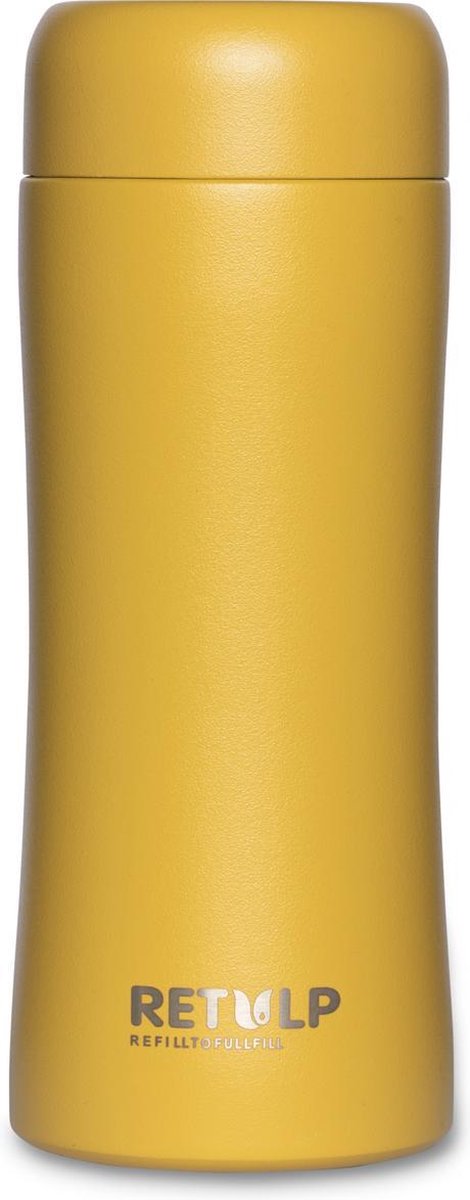 Retulp Tumbler - Thermosfles  - 300ML - Happy Yellow - Thermosbeker Geel