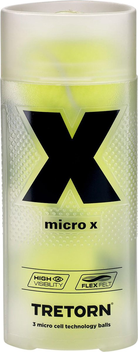 Tretorn MICRO-X - Tennisballen - Micro Cell - 3 stuks - Geel