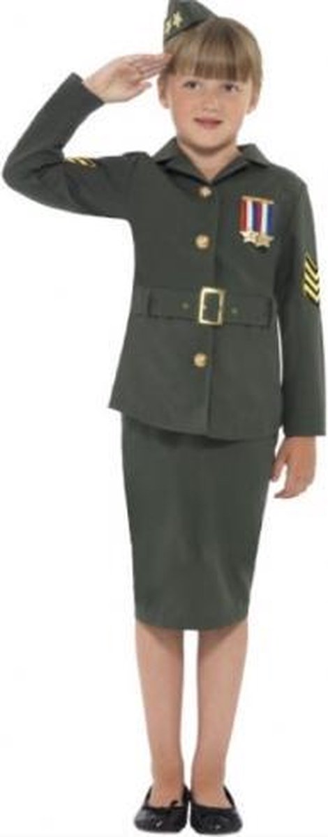 Army girl soldaten kostuum voor meisjes 130-143 (7-9 jaar)