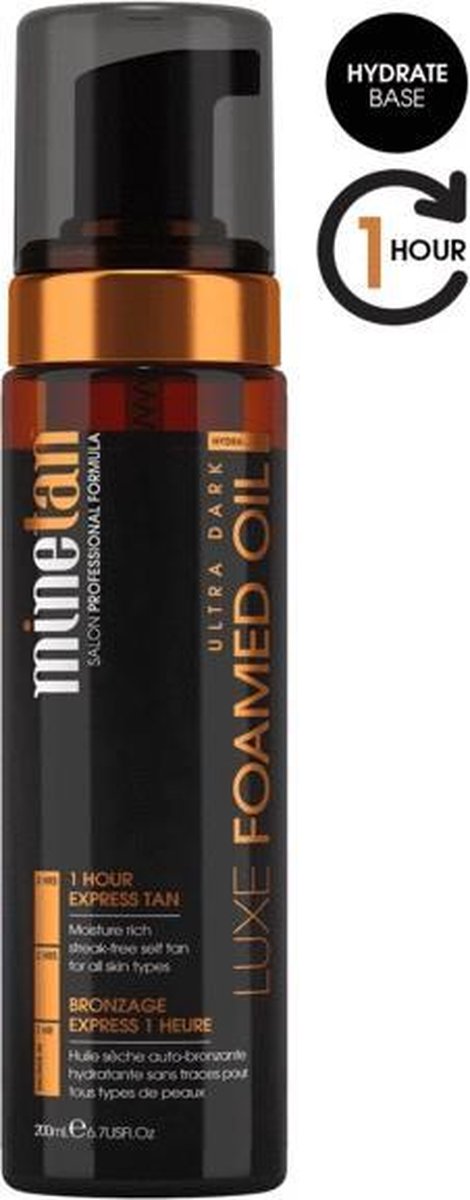 MineTan - Luxe Foamed Oil Dark - Zelfbruiner 200ml