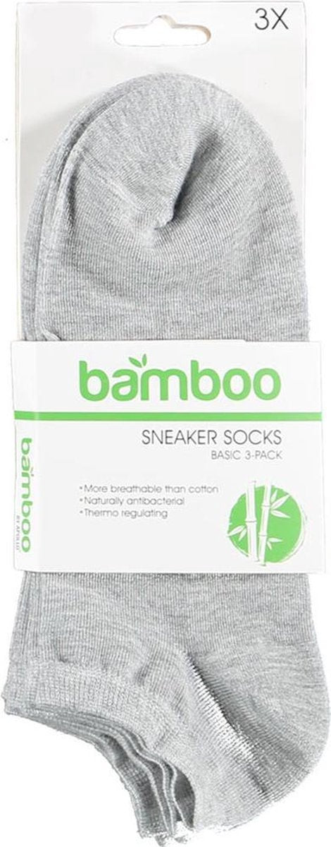 Apollo 6-Pack Bamboe Sneakersokken 121473 unisex - grijs - maat 43-46