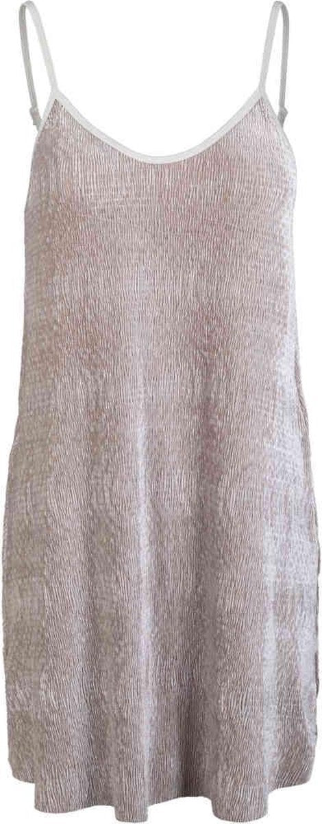 Urban Classics Korte jurk -L- Velvet Slip Beige
