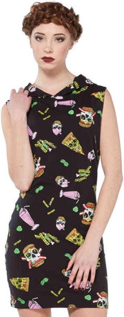 Jawbreaker Bodycon jurk -S- Twisted Fast Food Zwart