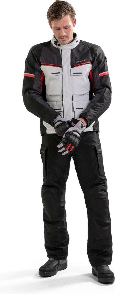 REV'IT! Outback 3 Silver Green Textile Motorcycle Jacket S