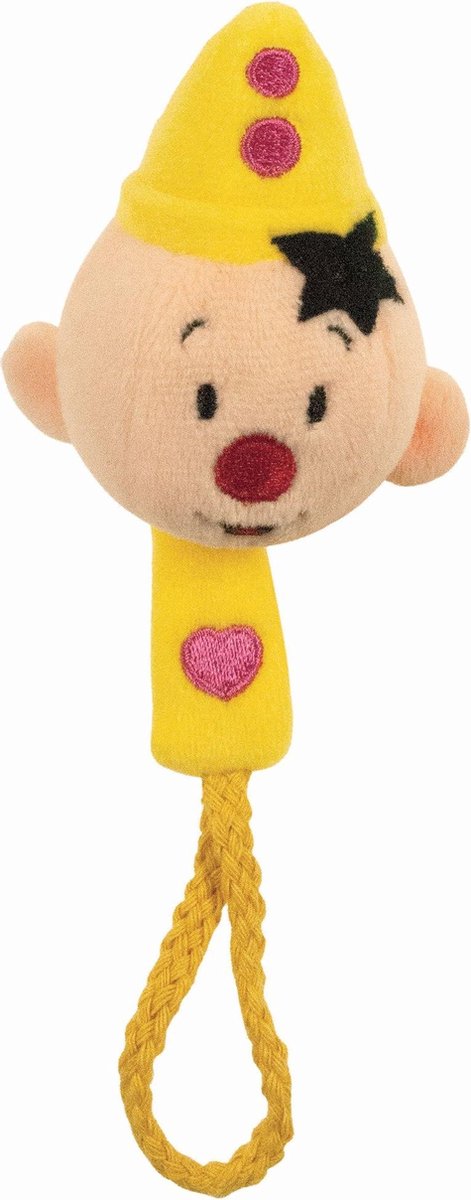 Bumba Speenkoord - fopspeenkoord - met pluche Bumba hoofd - geel