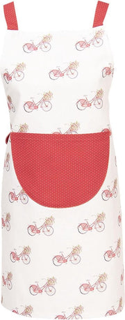 Clayre & Eef Keukenschort Kinderen 48*56 cm Meerkleurig Katoen fiets BBQ Schort Kookschort