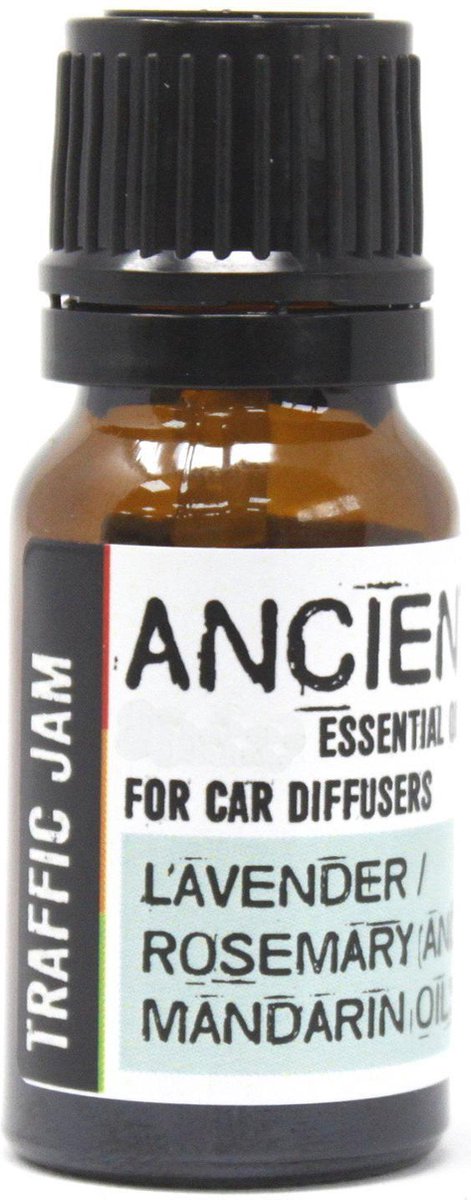 Traffic Jam etherische olie - 10 ml  - lavendel - rozemarijn - mandarijn - puur natuur - EU gecertificeerd - goede nachtrust - stress