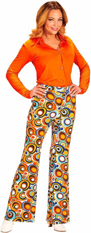 Groovy jaren 70 bubbel broek voor vrouwen - Volwassenen kostuums