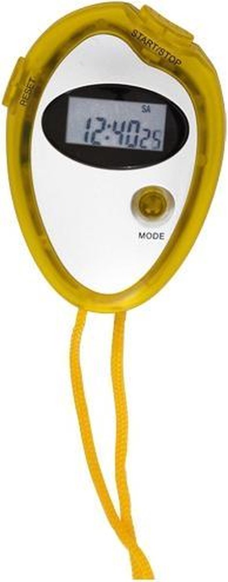 Voordelige sport stopwatch geel