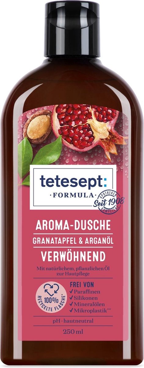 Tetesept FDusch Granat Arganöl douchegel Unisex Lichaam Granaatappel 250 ml