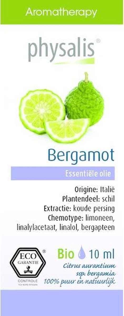 Physalis Aromatherapy Essentiële Oliën Bergamot Olie 10ml