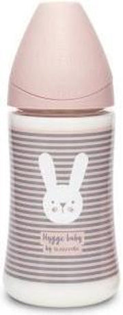 SUAVINEX Zuigfles 270 ml Ronde Speen 3 Snelheden Flow - RAYE Roze