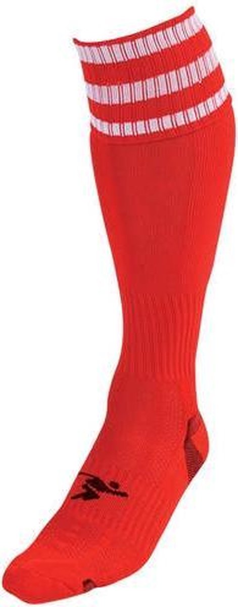 Precision Voetbalsokken Pro Unisex Nylon Rood/wit Maat 40-44