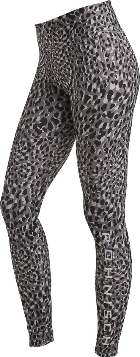 Rohnisch Flattering Printed Tights Dames Sportlegging - Greige Spot - Maat XS