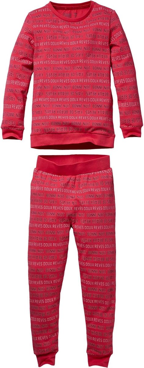 Quapi baby meisjes pyjama Puck Hot Pink tekst