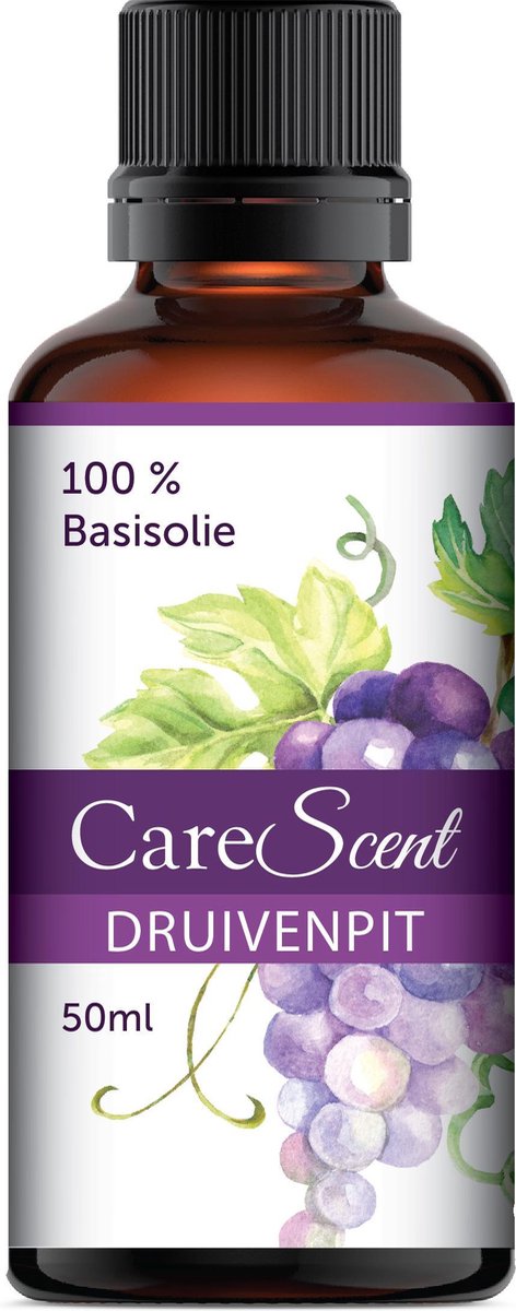 CareScent Basisolie Druivenpit (Koudgeperst) | Plantaardige Olie | Etherische Olie Verdunnen | Druivenpitolie - 50 ml