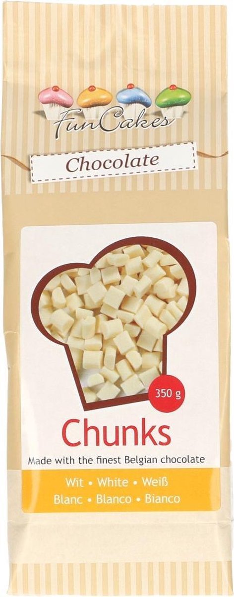 FunCakes Chocolade Chunks - Wit - 350g