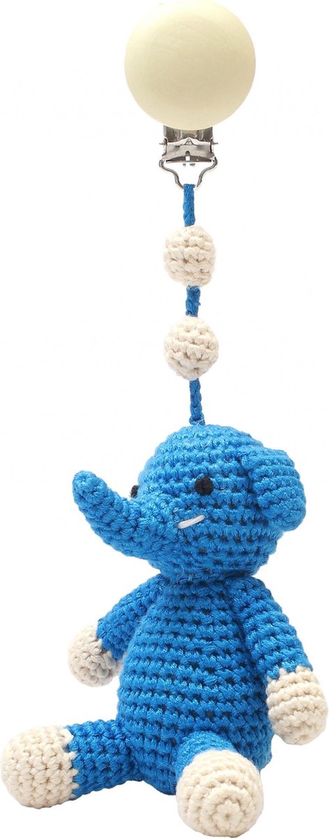 Naturezoo Kinderwagenhanger Olifant 20 Cm Blauw