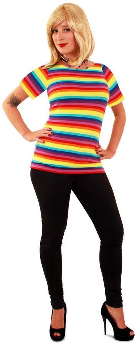 Shirt regenboog print voor volwassenen