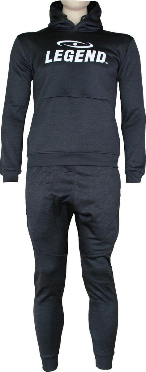 Joggingpak dames/heren met hoodie zwart  104