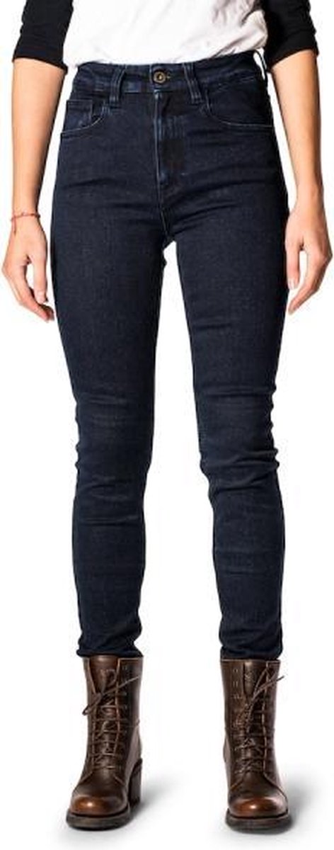 ROKKER Rokkertech High Waist Dark Blue Motorcycle Jeans L34/W27