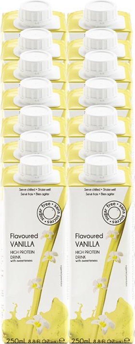 Protiplan | Tray Drinkpakje Vanille | 14 x 250 ml | Voordeelpak | Snel afvallen zonder poespas!
