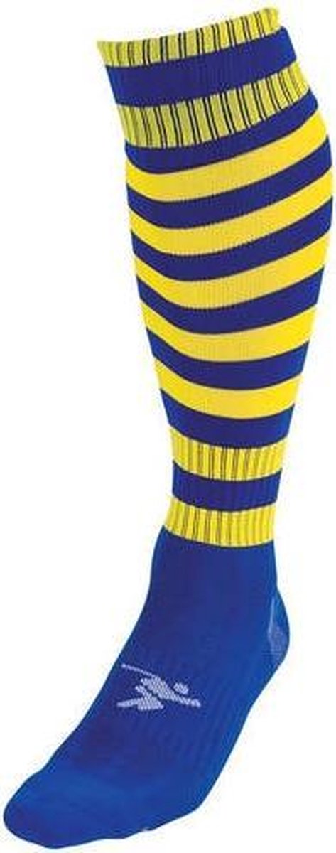 Precision Voetbalsokken Hooped Unisex Nylon Blauw/geel Maat 40-44