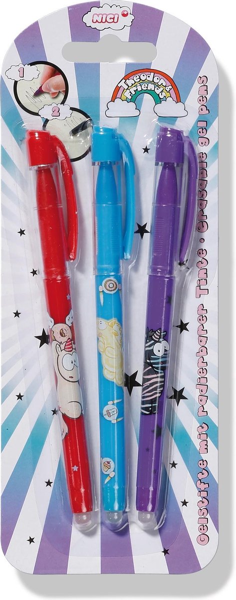 Nici Gelpen Theodor & Friends Junior Roze/turquoise 2 Stuks